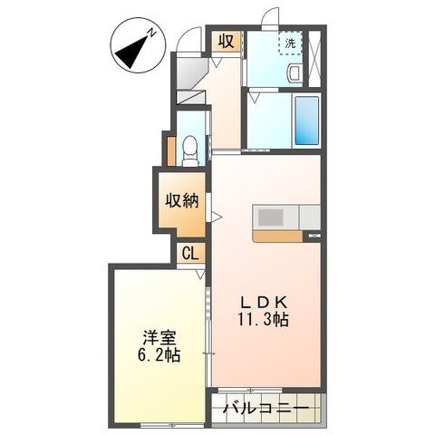 拡大写真：エイシーズ　コート 1階103の間取り