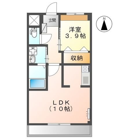 拡大写真:プランドール 2階202の間取り