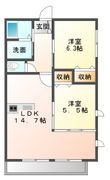 稲場ハイムの間取図