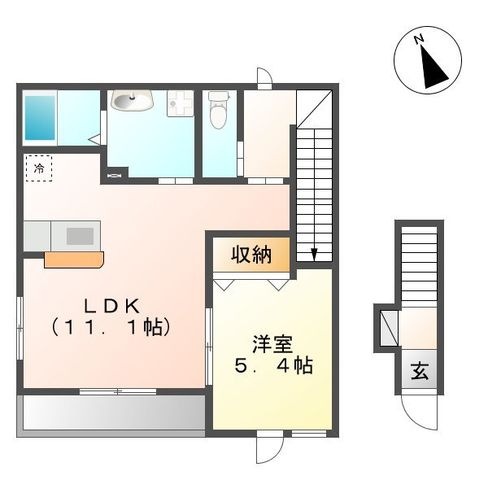 拡大写真:ワイズスクエア92(Y’s square92 ) 2階201の間取り