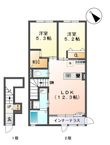グリーンベルウッドⅢの間取図