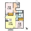 D-roomちはやの間取図
