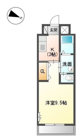 拡大写真：ベルモンターニュ 5階00503の間取り