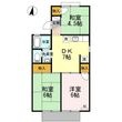 セジュール周南 B棟の間取図