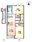 クレシアコートBの間取図