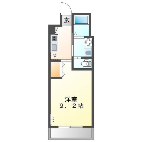 拡大写真:plum house 2階203の間取り