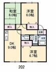 ヴィクトワール花岡 Ⅳの間取図