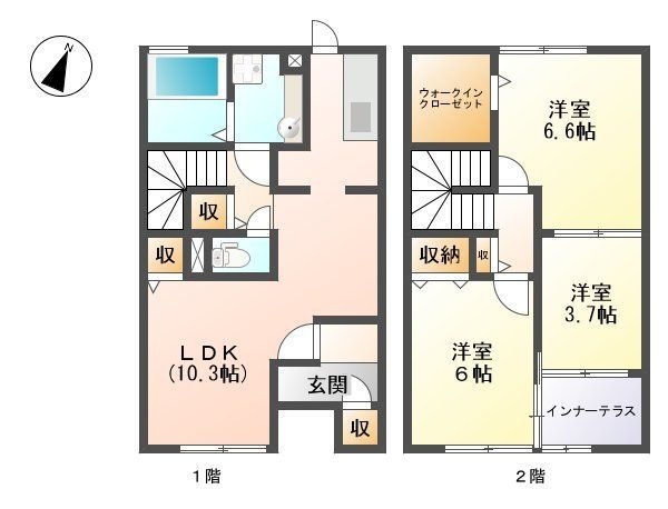 拡大写真：アイラ 1階313の間取り