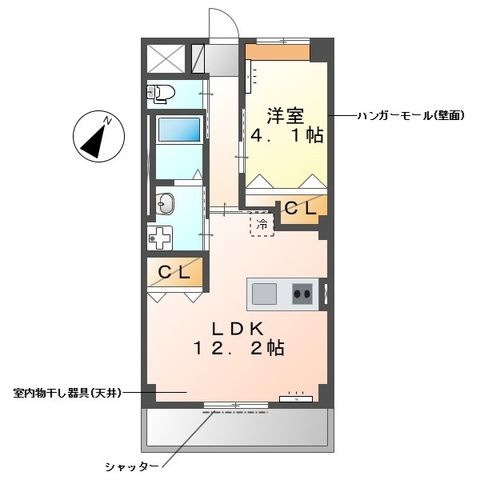 拡大写真：ボナール末広 5階505の間取り