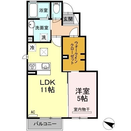 拡大写真:恵比寿Ⅲ 1階106の間取り
