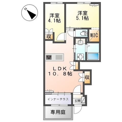 拡大写真:スタテラⅡ北島 1階103の間取り
