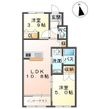 コンフォートⅡの間取図