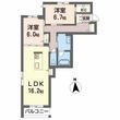 ベレオガーデンズ弥右衛門の間取図