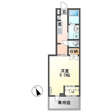 拡大写真:ラフレイズ久居 1階101の間取り