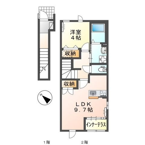 拡大写真:アンジェラ 2階201の間取り