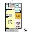 グランディールKの間取図