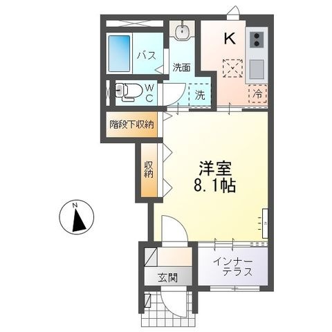 拡大写真:アバンティ(avanti) 1階102の間取り