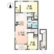 白井市根新築アパート（仮称）の間取図