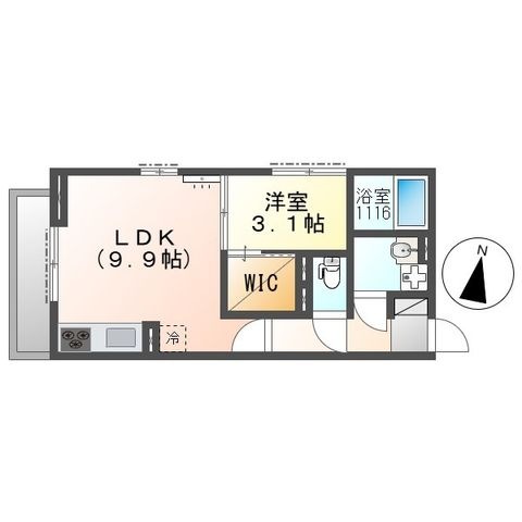 拡大写真:チェリーハイツ宮前 2階203の間取り