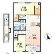 写真:リッチレジデンスB(Rich Residence B) 2階202の間取図
