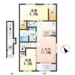 写真:リッチレジデンスB(Rich Residence B) 2階208の間取図