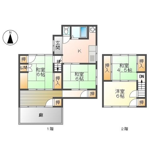 拡大写真：愛西市勝幡町新町 2階1の間取り