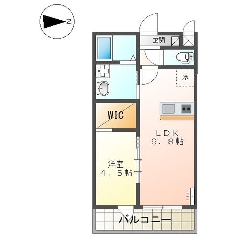 拡大写真:Takuji 1階105の間取り