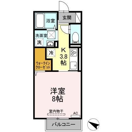 拡大写真:サユーレ 2階203の間取り