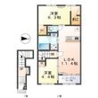 沼津市東椎路新築アパートの間取図