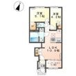 仮)水戸市酒門町新築アパートの間取図