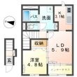 新潟市秋葉区中野新築アパートの間取図