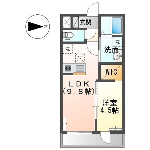 拡大写真:グレーシア瀬原田 1階101の間取り