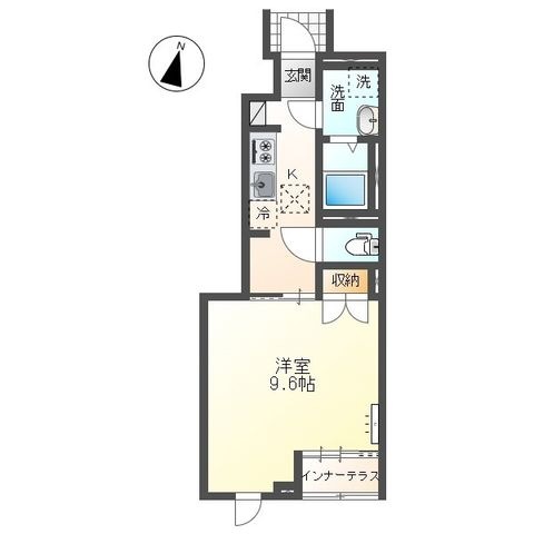 拡大写真:仮)太田市西本町アパート新築工事 1階102の間取り