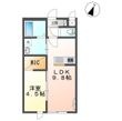 仮)貝津町新築アパートの間取図