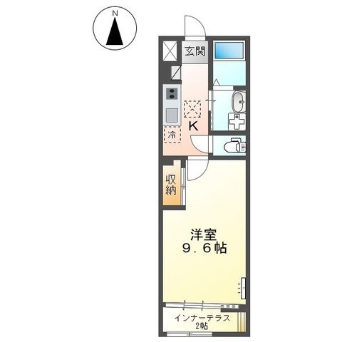 拡大写真:仮)シェルル中畝 1階101の間取り