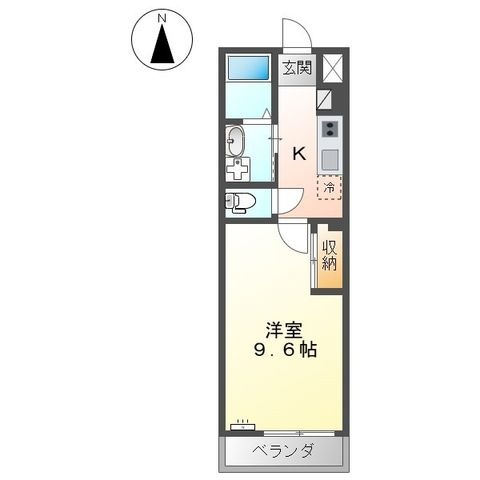 拡大写真:仮)シェルル中畝 2階205の間取り
