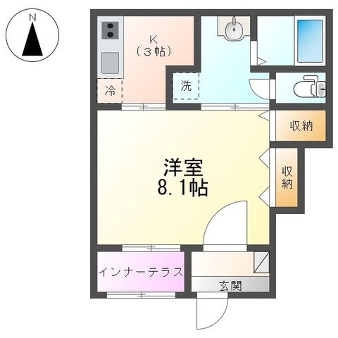 拡大写真:Halelea・Aoba(ハレレア・アオバ) 1階103の間取り