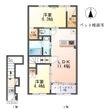 木曽川町黒田字奥屋敷新築アパートの間取図