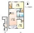 木曽川町黒田字奥屋敷新築アパートの間取図