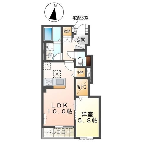 拡大写真：吉川市吉川美南アパート新築工事（仮 1階105の間取り
