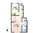 つくば市大曽根新築アパート②の間取図