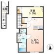 つくば市大曽根新築アパート②の間取図