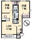 ガーデンスクエアCの間取図