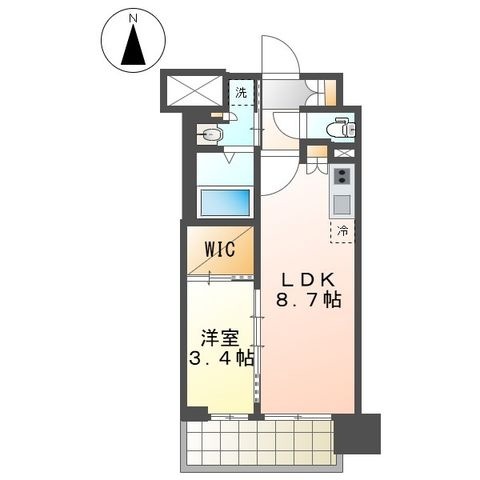 拡大写真:コンフォリア新大阪宮原Q 5階509の間取り