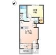 (仮)大津市大萱2丁目新築アパートの間取図