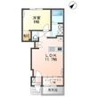 (仮)大津市大萱2丁目新築アパートの間取図