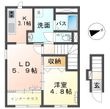 新潟市江南区鵜ノ子3丁目新築アパートの間取図