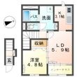 新潟市江南区鵜ノ子3丁目新築アパートの間取図