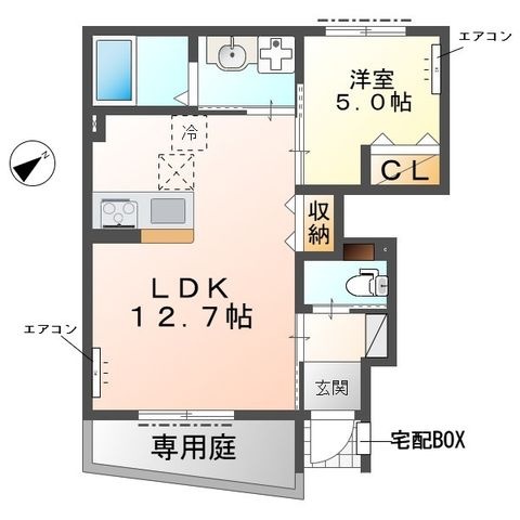 拡大写真:ソラーナ 1階101の間取り