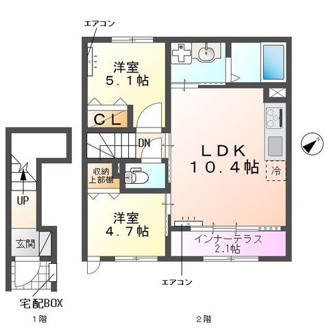 拡大写真:ソラーナ 2階205の間取り